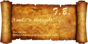 Tamás Bulcsú névjegykártya